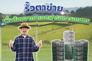 รั้วตาข่ายเพื่อล้อมอาณาเขตการเกษตร