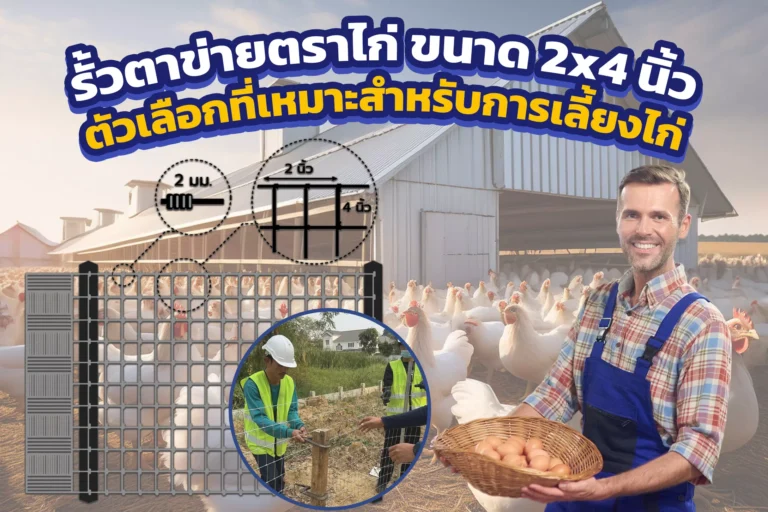 รั้วตาข่ายตราไก่ ขนาด 2*4 นิ้ว: ตัวเลือกที่เหมาะสำหรับการเลี้ยงไก่