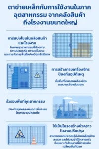 ตาข่ายกับการใช้งานในคลังสินค้าถึงโรงงาน
