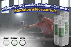 เปรียบเทียบตาข่ายเหล็กเคลือบสีเทา เขียว และดำ สีมีผลต่อการใช้งานอย่างไร