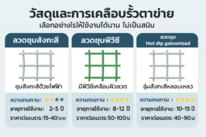 วัสดุและเคลือบรั้ว ไม่เป็นสนิม