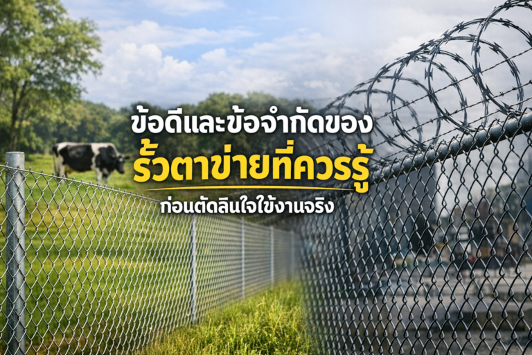 ข้อดีและข้อจำกัดของรั้วตาข่ายที่ควรรู้ ก่อนตัดสินใจใช้งานจริง