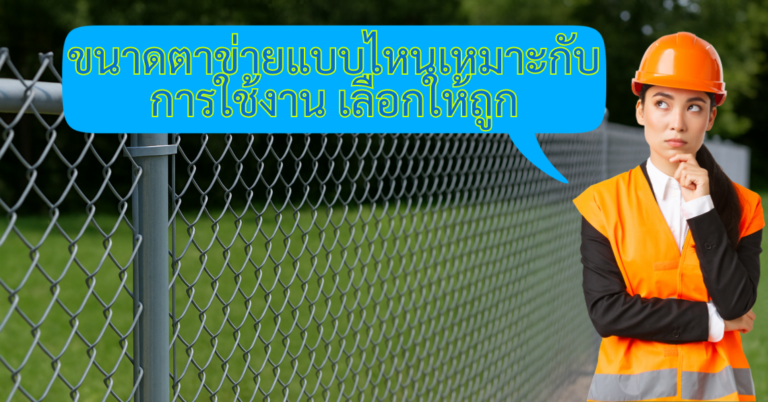 ขนาดตาข่ายแบบไหนเหมาะกับการใช้งาน เลือกให้ถูกเพื่อความคุ้มค่าและปลอดภัย