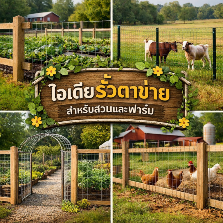ไอเดียรั้วตาข่ายสำหรับสวนและฟาร์ม