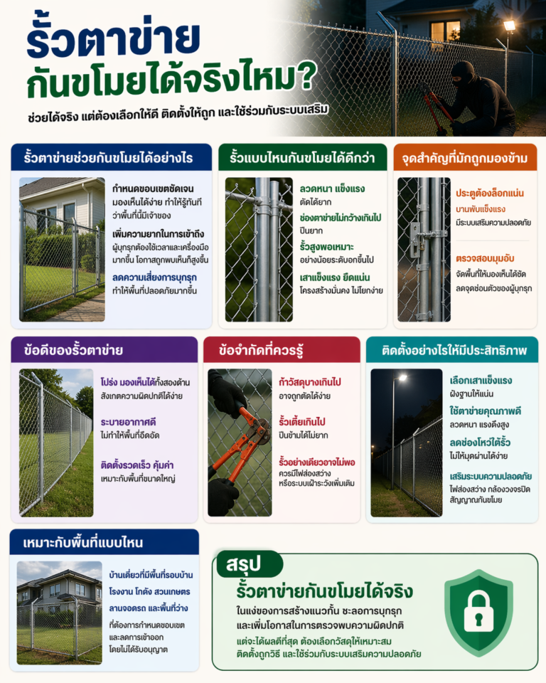 รั้วตาข่ายกันขโมยได้จริงไหม
