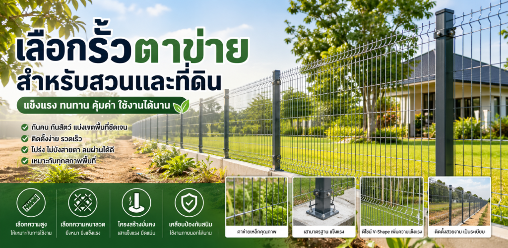 เลือกรั้วตาข่ายสำหรับสวนและที่ดิน