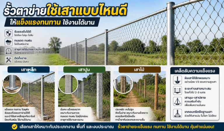 รั้วตาข่ายกับรั้วเหล็กต่างกันอย่างไร