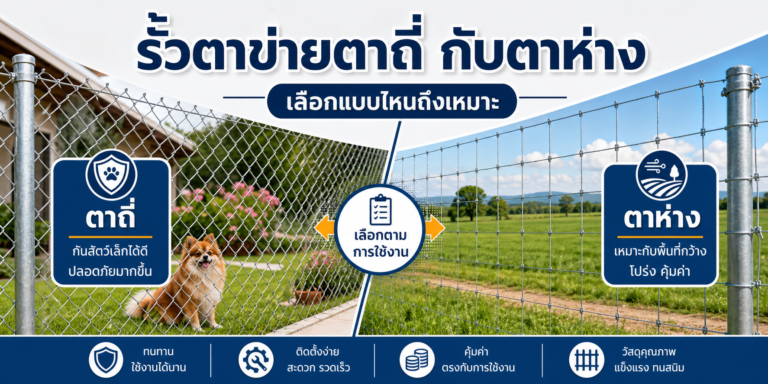 รั้วตาข่ายตาถี่กับตาห่าง เลือกแบบไหนถึงเหมาะ