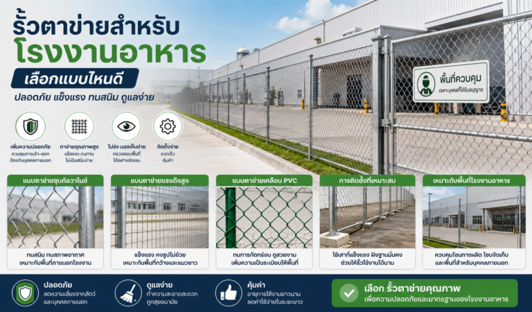 รั้วตาข่ายสำหรับโรงงานอาหาร