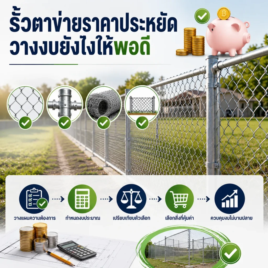 รั้วตาข่ายราคาประหยัด วางงบยังไงให้พอดี