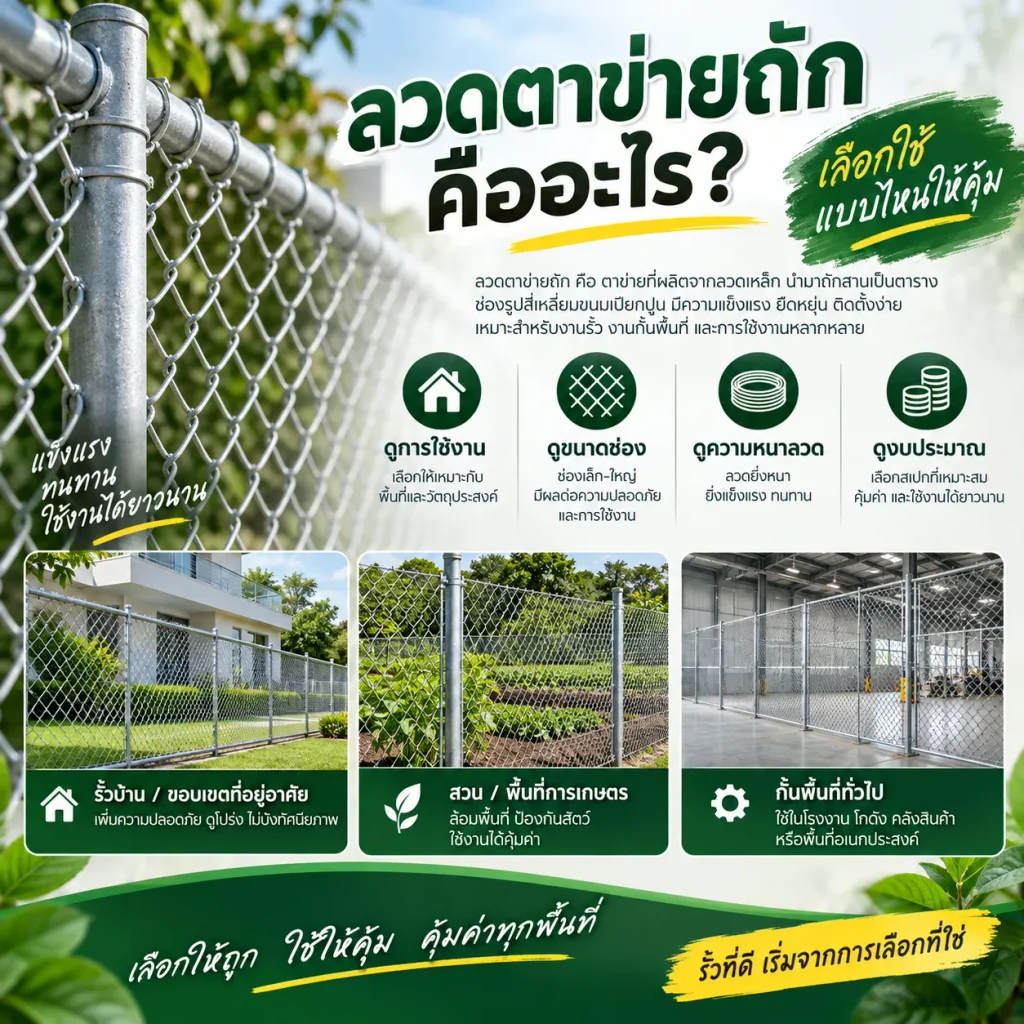 ลวดตาข่ายถัก คืออะไร เลือกใช้แบบไหนให้คุ้ม