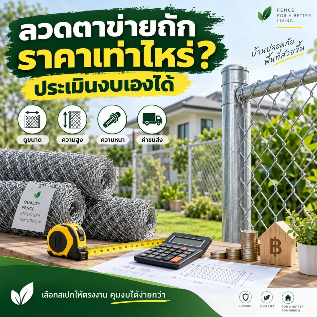 ลวดตาข่ายถัก ราคาเท่าไหร่ ประเมินงบเองได้