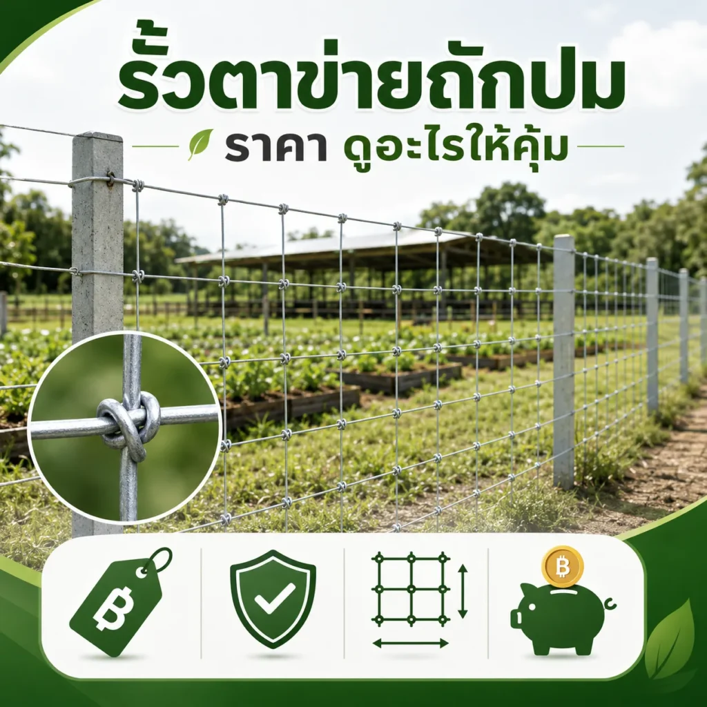 รั้วตาข่ายถักปม ราคา ดูอะไรให้คุ้ม