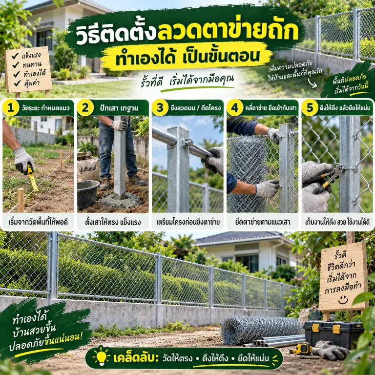วิธีติดตั้งลวดตาข่ายถัก ทำเองได้เป็นขั้นตอน
