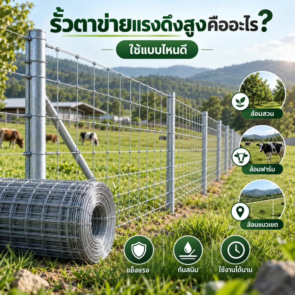 รั้วตาข่ายแรงดึงสูง เลือกอย่างไรให้คุ้ม