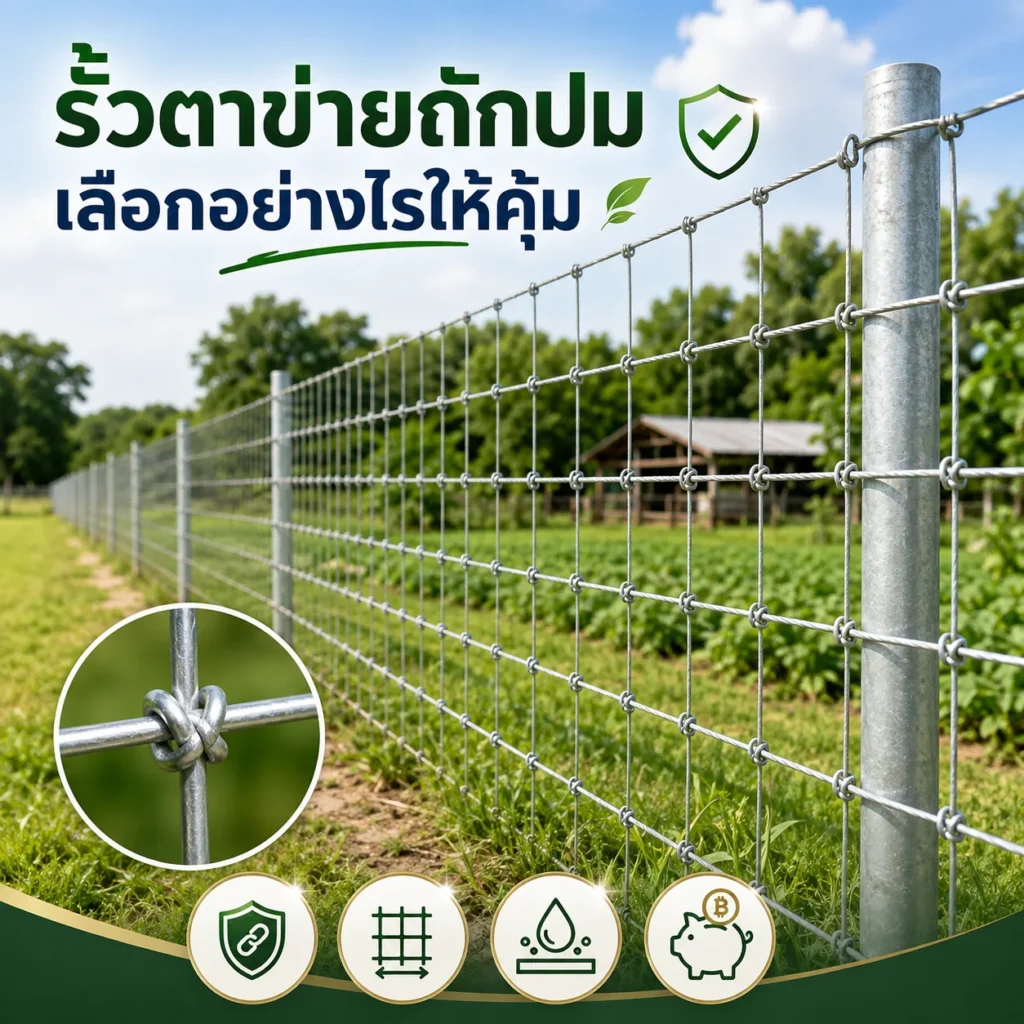 รั้วตาข่ายถักปม เลือกอย่างไรให้คุ้ม