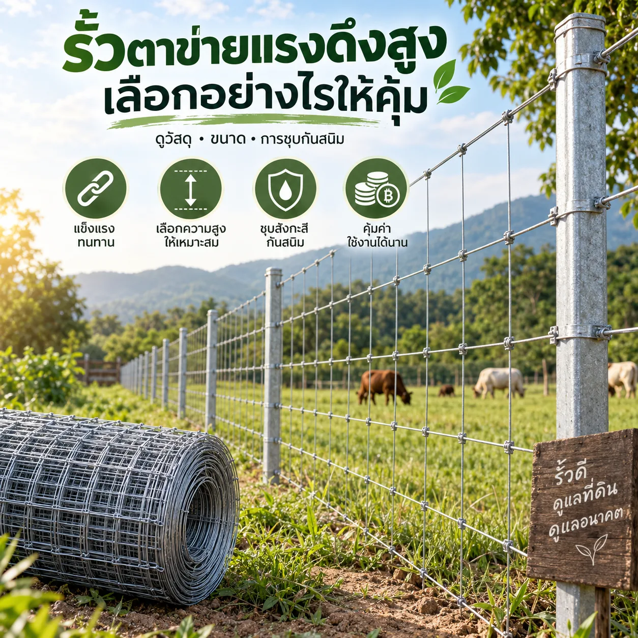 รั้วตาข่ายแรงดึงสูงคืออะไร ใช้แบบไหนดี