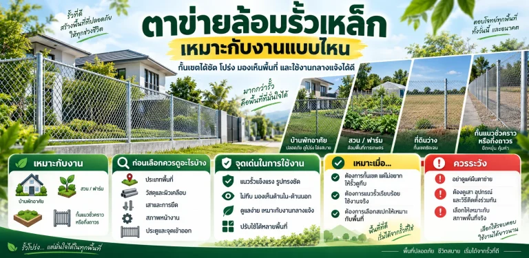 ตาข่ายล้อมรั้วเหล็ก เหมาะกับงานแบบไหน