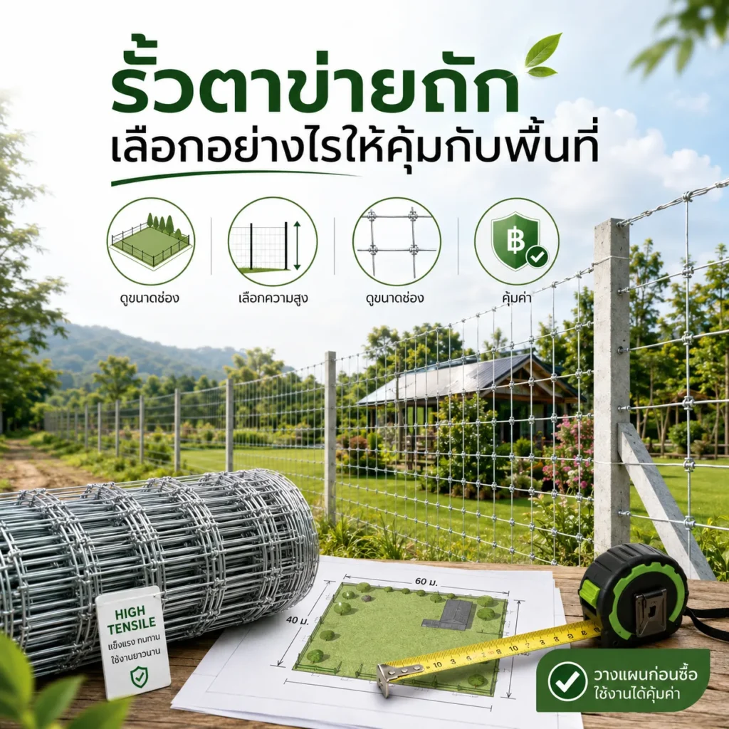 รั้วตาข่ายถัก เลือกอย่างไรให้คุ้มกับพื้นที่