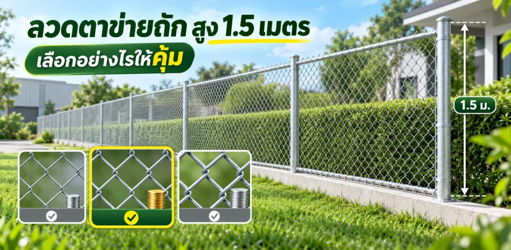ลวดตาข่ายถัก สูง 1.5 เมตร เลือกอย่างไรให้คุ้ม