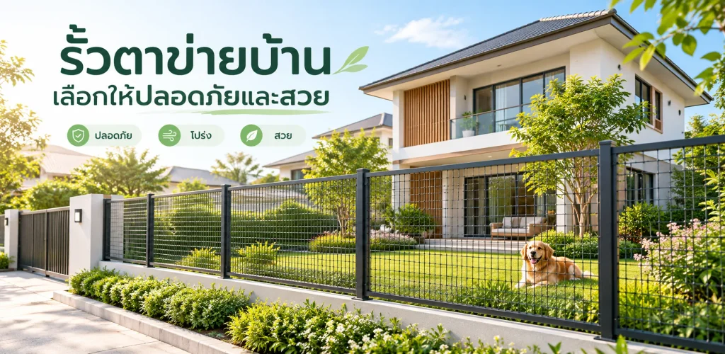 รั้วตาข่ายบ้าน เลือกให้ปลอดภัยและสวย
