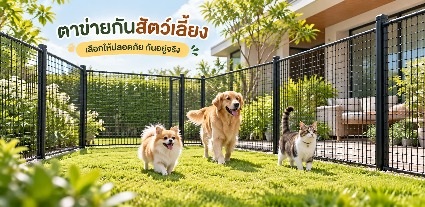 ตาข่ายกันสัตว์เลี้ยง เลือกให้ปลอดภัยและกันอยู่