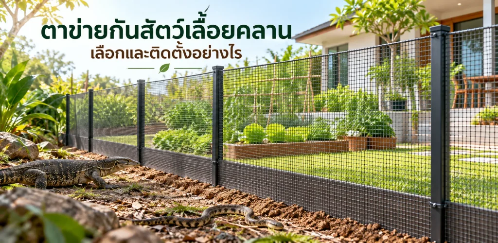 ตาข่ายกันสัตว์เลื้อยคลาน เลือกและติดตั้งอย่างไร